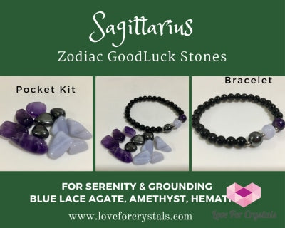 Sagittarius Zodiac Goodluck Stones (Serenity & Grounding)