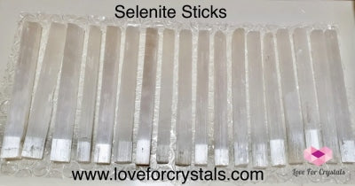 Selenite Sticks (Morocco) Pack Of 4 (24Cm X 2Cm)