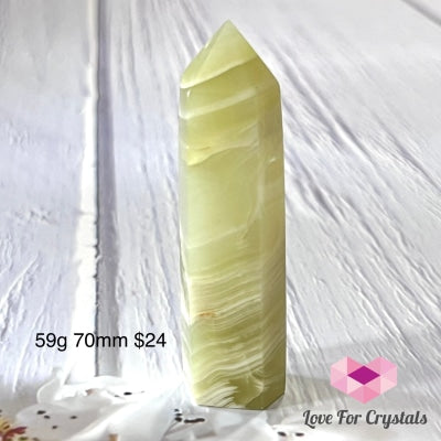 Serpentine Jade Tower Points (Afghanistan) 59G 70Mm Crystals Points