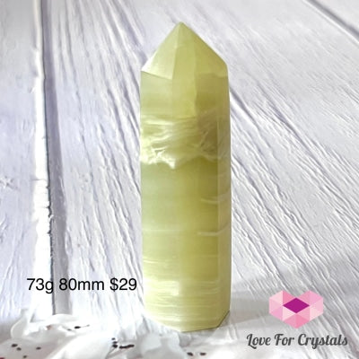 Serpentine Jade Tower Points (Afghanistan) 73G 80Mm Crystals Points