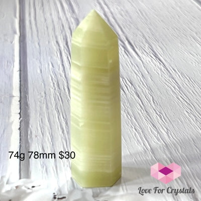 Serpentine Jade Tower Points (Afghanistan) 74G 78Mm Crystals Points