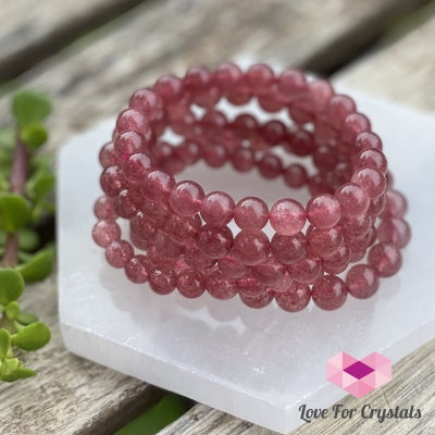 Strawberry Quartz Aaa Crystal Bracelet Bracelets & Bangles