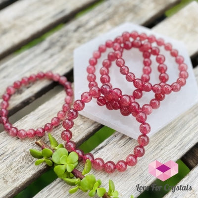 Strawberry Quartz Aaa Crystal Bracelet Bracelets & Bangles