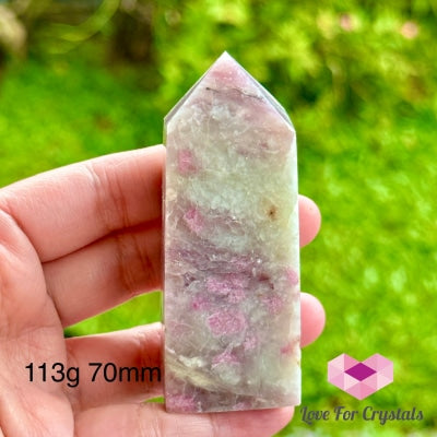 Unicorn Stone Obelisk Point (Pink Tourmaline Lepidolite) Polished Crystals