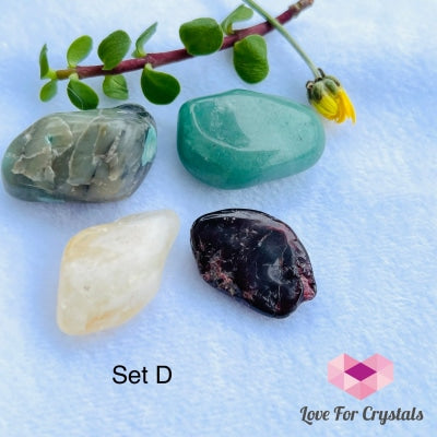 Wealth And Luck Crystal Remedy Set (4 Stones) Brazil D Sets