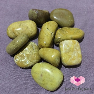 Yellow Agate Tumbled (Brazil) Stones